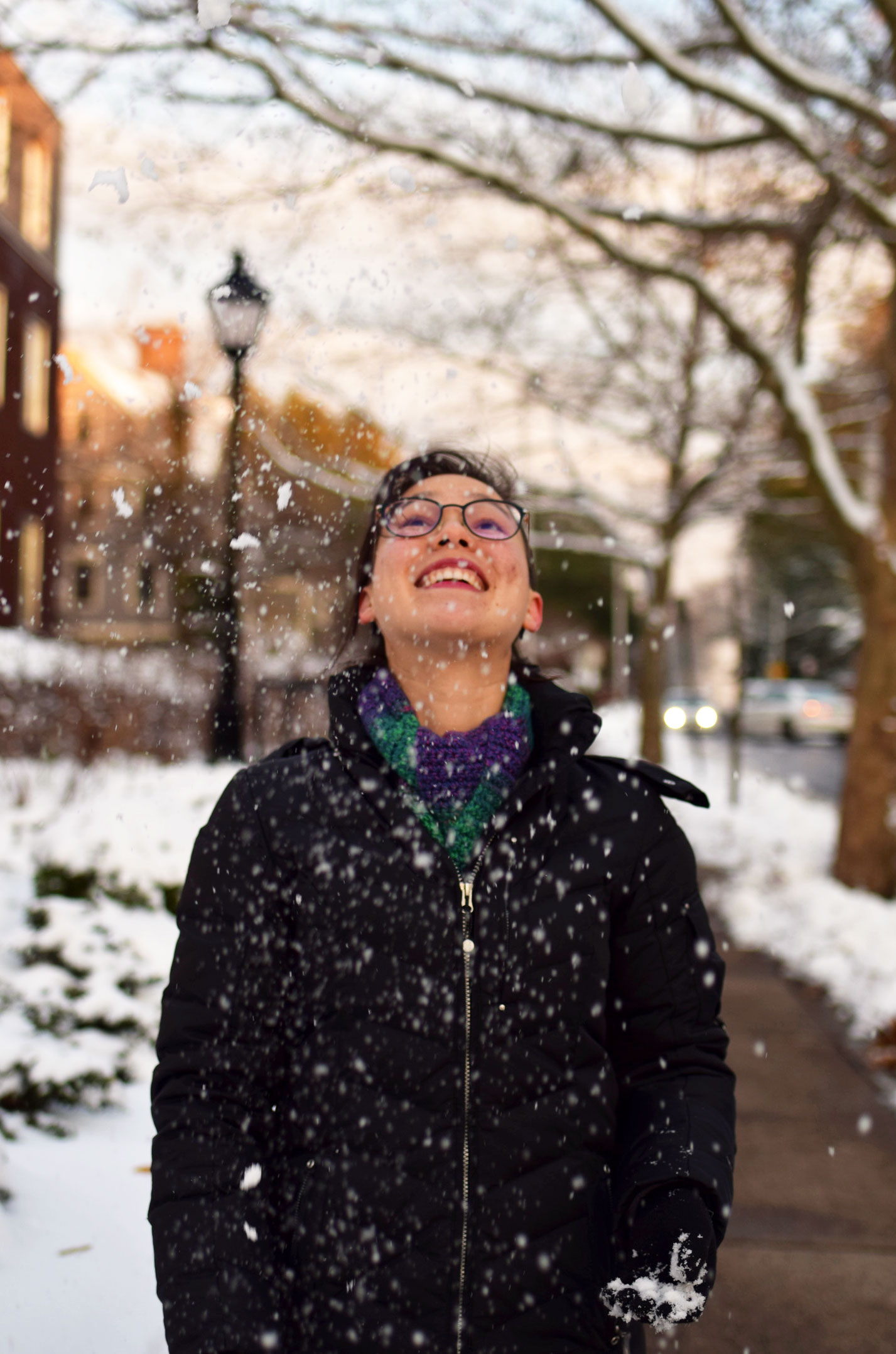 Anja Hendrikse Liu in the snow